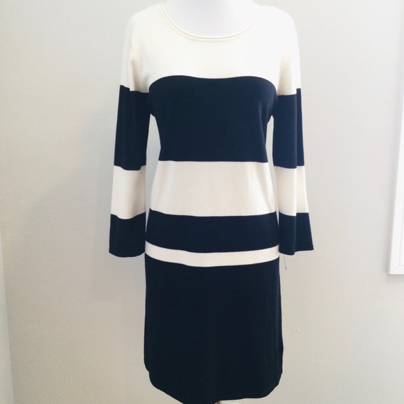 AB Studio Stripe Sweater Dress - Picture 1 of 3